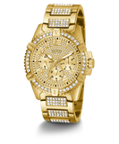 GUESS Mens Gold Tone Multi-function Watch