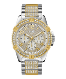 GUESS Mens Silver Tone/Gold Tone Multi-function Watch