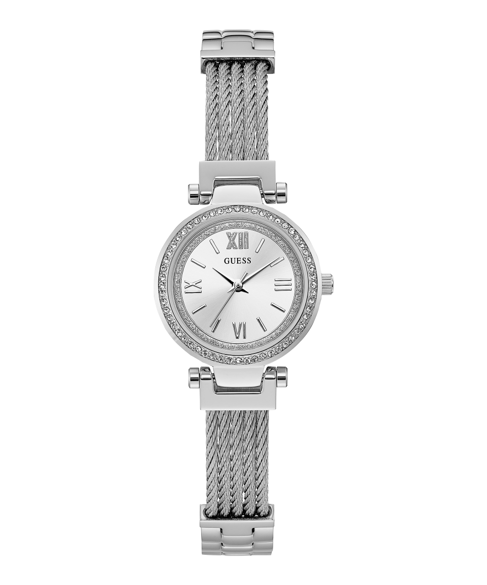 GUESS Ladies Silver Tone Analog Watch