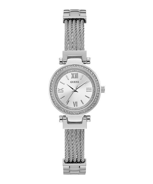 GUESS Ladies Silver Tone Analog Watch