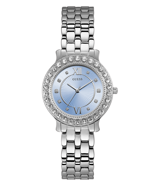 GUESS Ladies Silver Tone Analog Watch