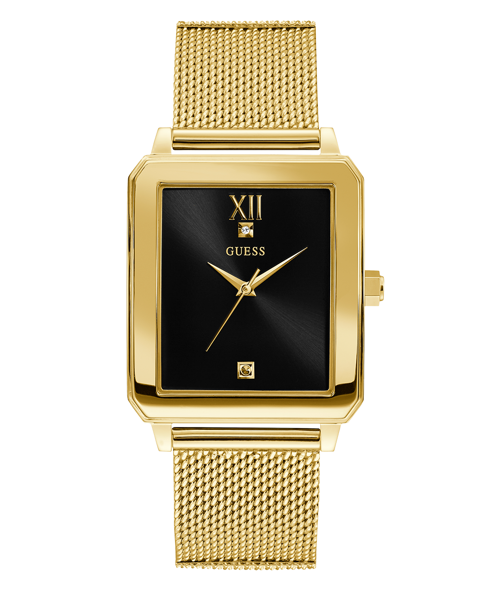 GUESS Mens Gold Tone Analog Watch