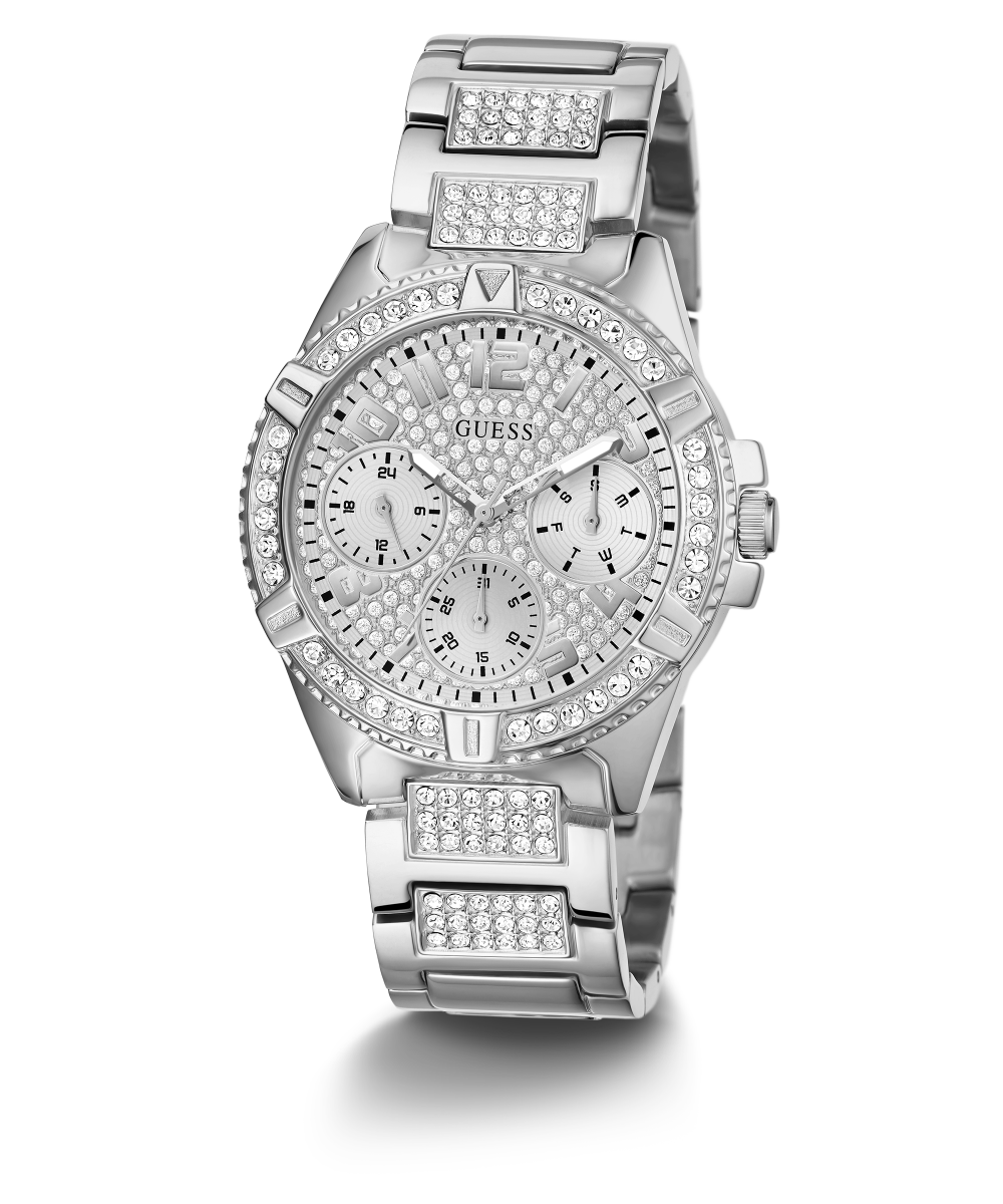 GUESS Ladies Silver Tone Multi-function Watch