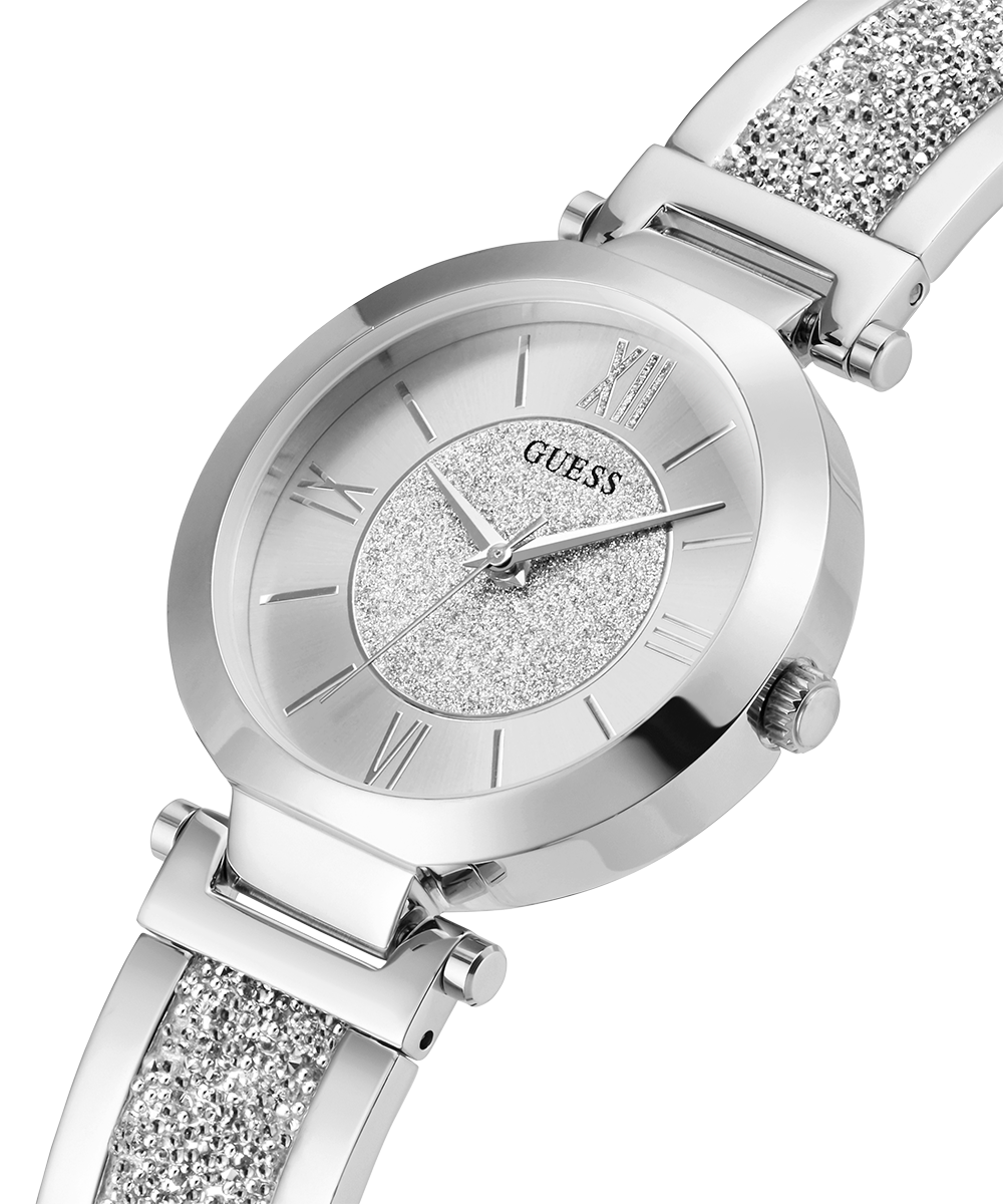 GUESS Ladies Silver Tone Analog Watch
