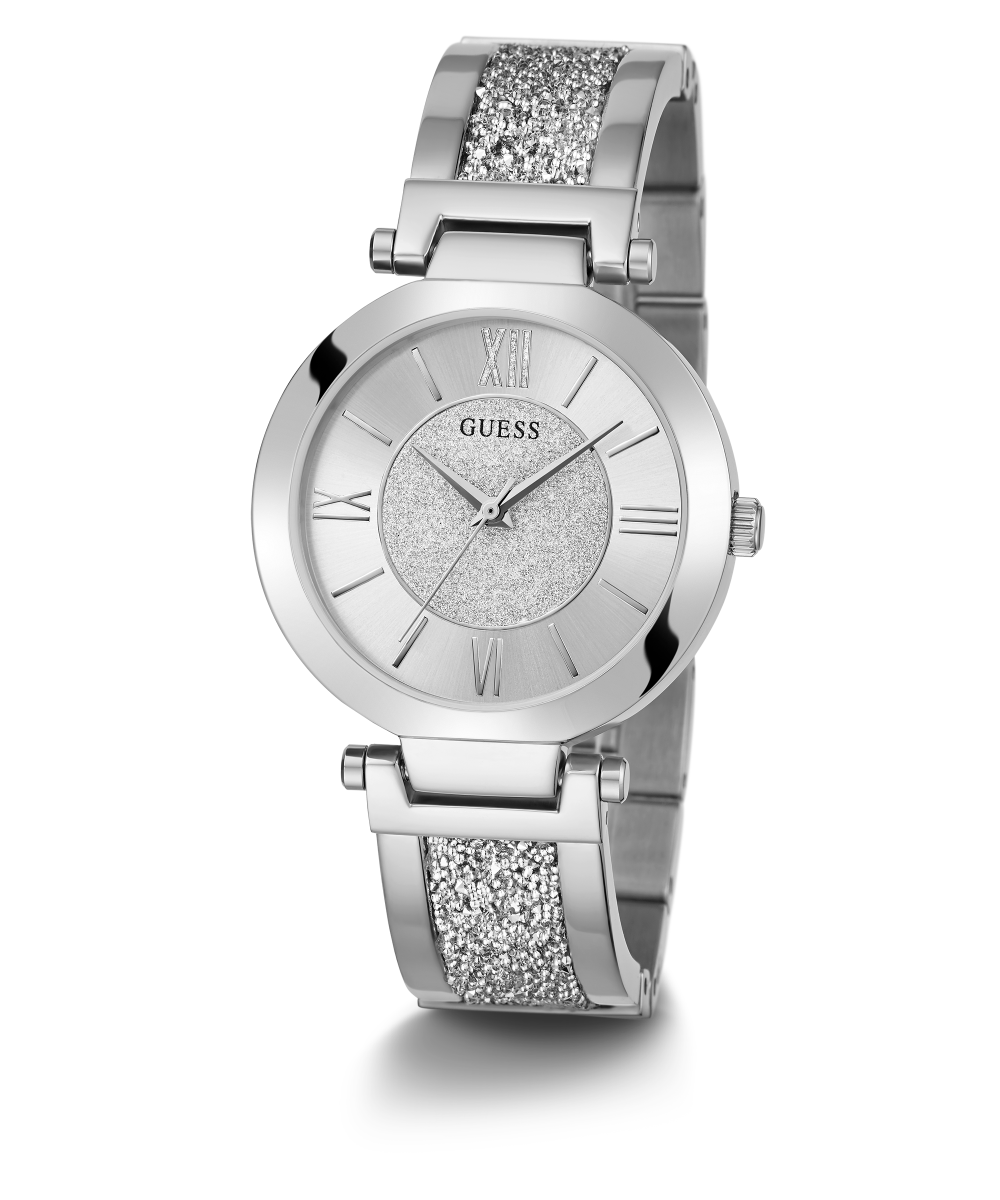 GUESS Ladies Silver Tone Analog Watch