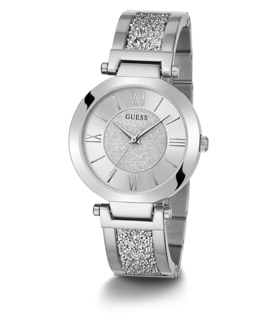 GUESS Ladies Silver Tone Analog Watch