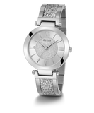 GUESS Ladies Silver Tone Analog Watch