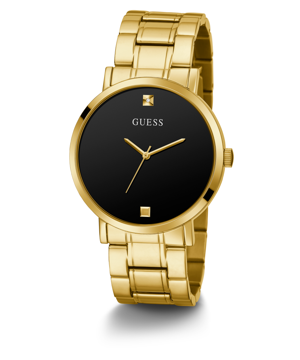 GUESS Mens Gold Tone Analog Watch