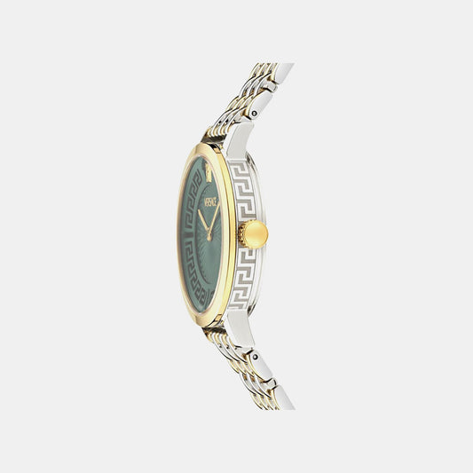 Greca Fortuna (Wc-0A) Women Quartz Green Dial Analog Stainless Steel Watch VE0A00325