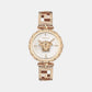 Medusa Jewel Women Quartz White Dial Analog Stainless Steel Watch VE0B00625