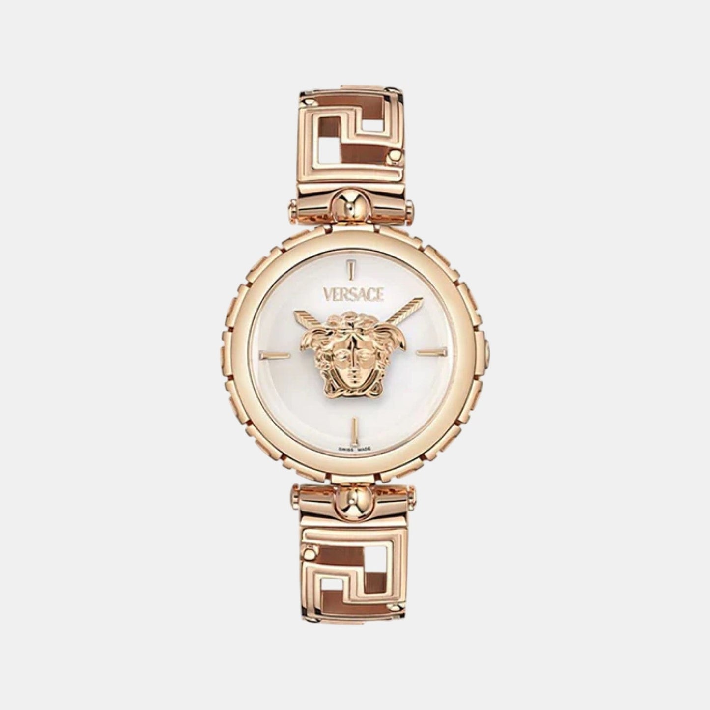 Medusa Jewel Women Quartz White Dial Analog Stainless Steel Watch VE0B00625