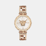 Medusa Jewel Women Quartz White Dial Analog Stainless Steel Watch VE0B00625