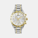 V-Code Unisex Quartz White Dial Chronograph Stainless Steel Watch VE0CA0224