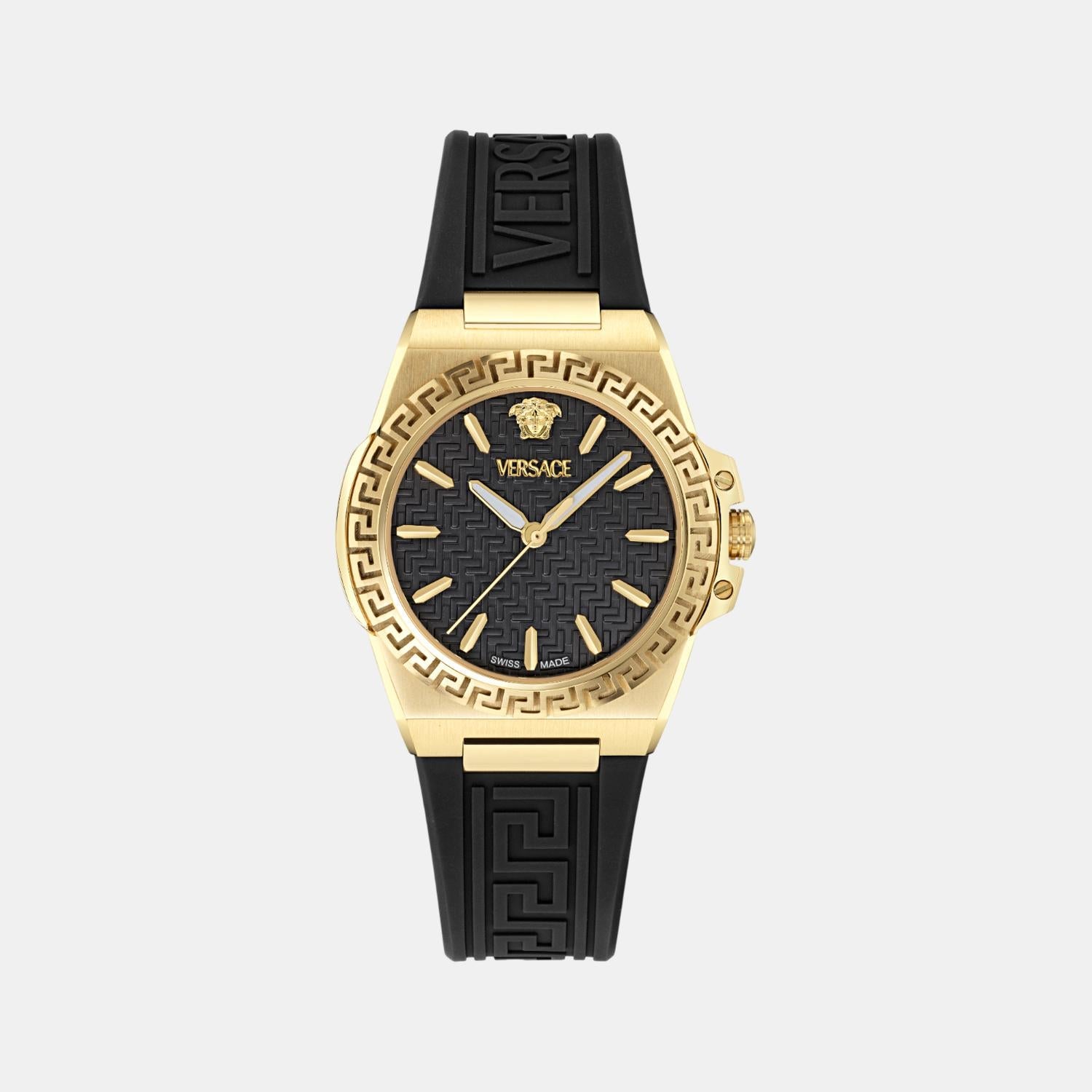 Women Quartz Black Dial Analog Stainless Steel Watch VE0D00225
