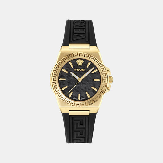 Women Quartz Black Dial Analog Stainless Steel Watch VE0D00225