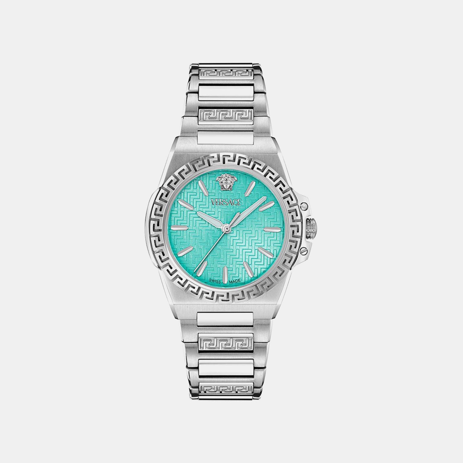 Greca Reaction Women Quartz Blue Dial Analog Stainless Steel Watch VE0D00325