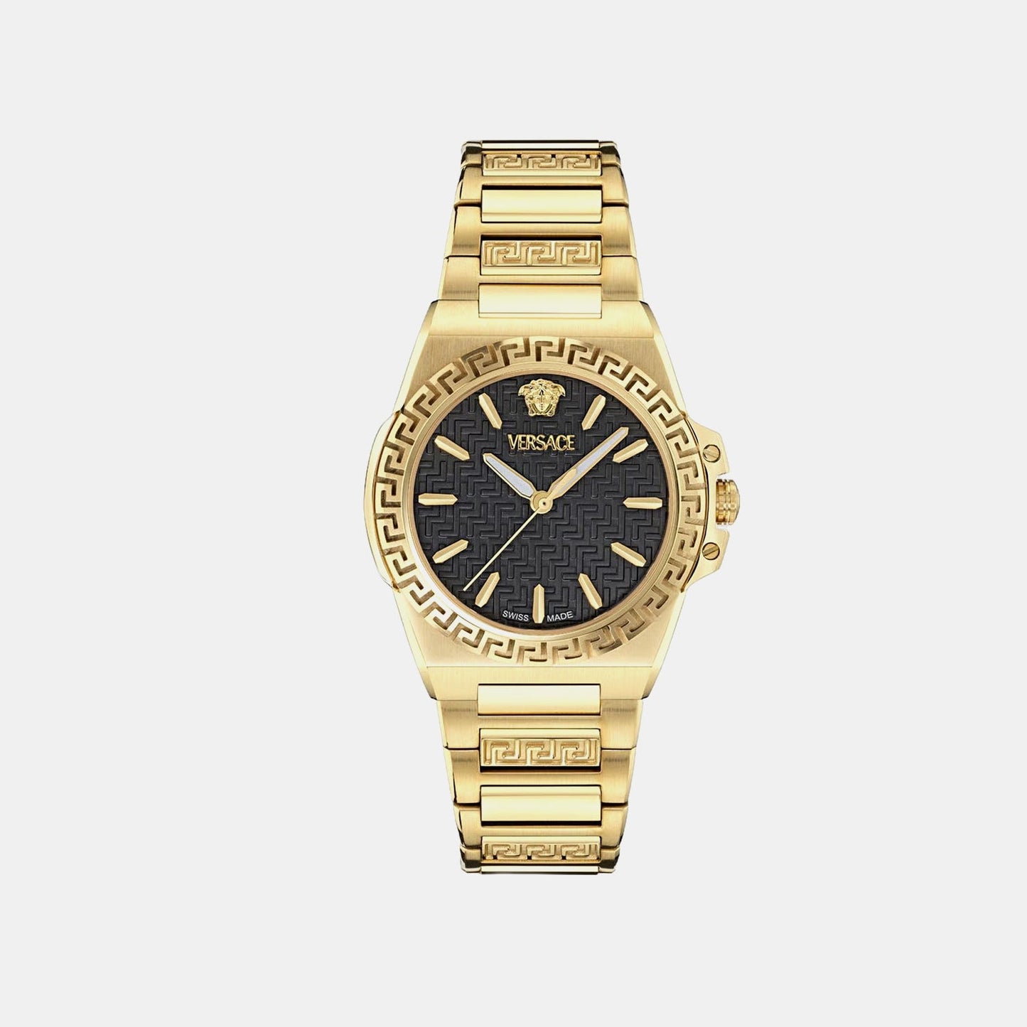 Greca Reaction Lady(Wc-0D Women Quartz Black Dial Analog Stainless Steel Watch VE0D00525
