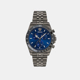 Greca Chr Wave (Wc-0H) Men Quartz Blue Dial Chronograph Stainless Steel Watch VE0H00625