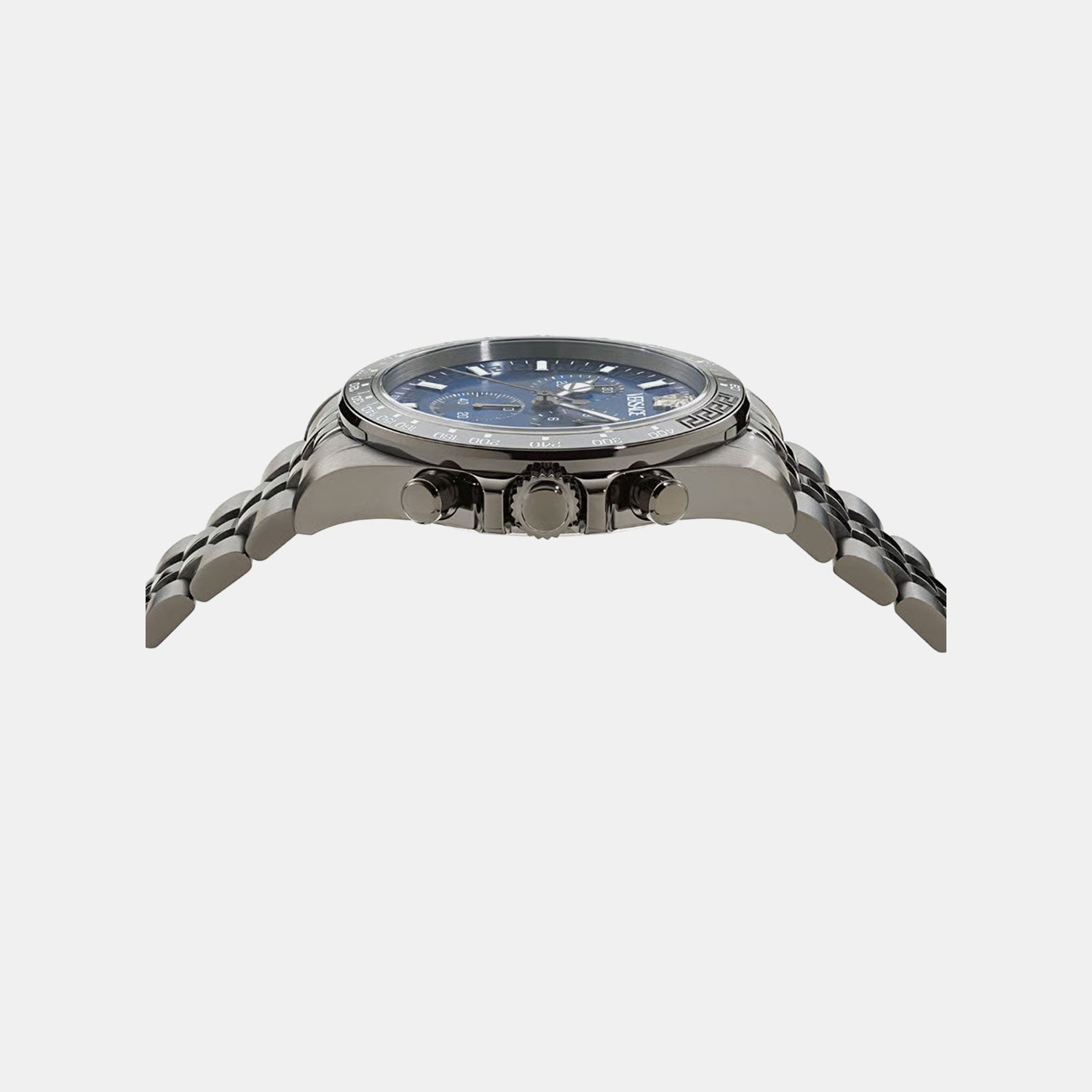Greca Chr Wave (Wc-0H) Men Quartz Blue Dial Chronograph Stainless Steel Watch VE0H00625
