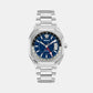 V-Contempo Gmt(Wc-0I) Men Quartz Blue Dial Analog Stainless Steel Watch VE0I00225