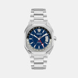 V-Contempo Gmt(Wc-0I) Men Quartz Blue Dial Analog Stainless Steel Watch VE0I00225