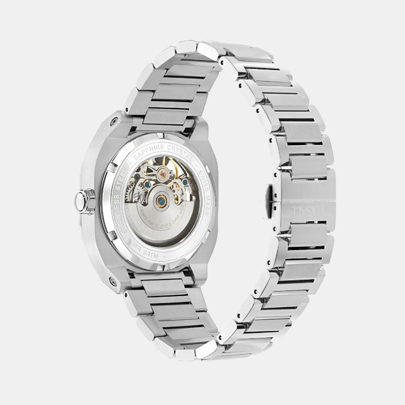 V-Contempo Gmt(Wc-0I) Men Quartz Blue Dial Analog Stainless Steel Watch VE0I00225