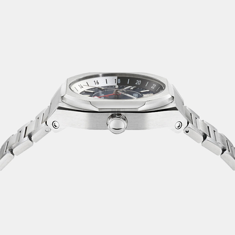 V-Contempo Gmt(Wc-0I) Men Quartz Blue Dial Analog Stainless Steel Watch VE0I00225