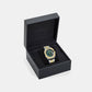 V-Contempo Gmt(Wc-0I) Men Quartz Green Dial Analog Stainless Steel Watch VE0I00325