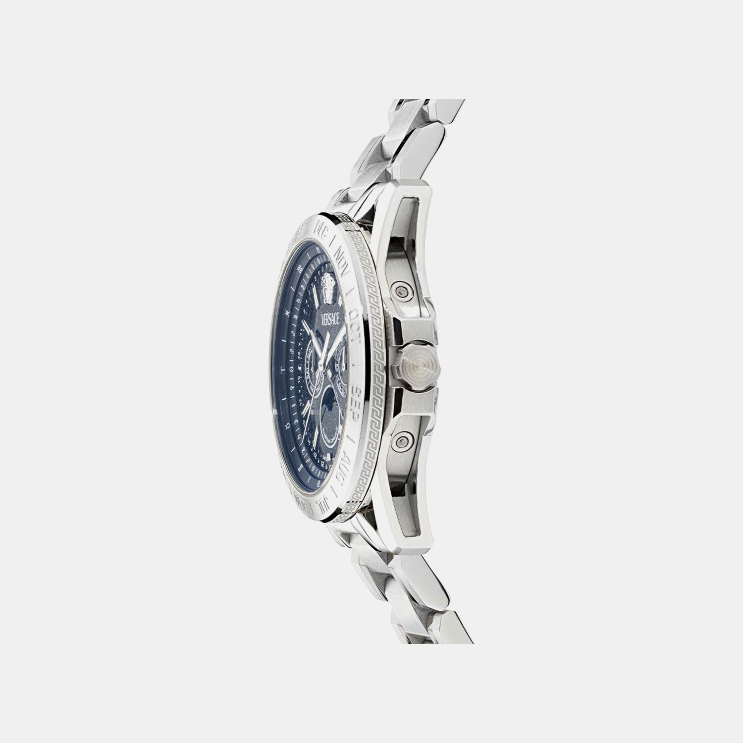 Galaxy Moonph.Chr (Wc-0K) Men Quartz Blue Dial Multi-Function Stainless Steel Watch VE0K00125