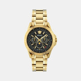 Galaxy Moonphase Men Quartz Black Dial Multi-Function Stainless Steel Watch VE0K00425