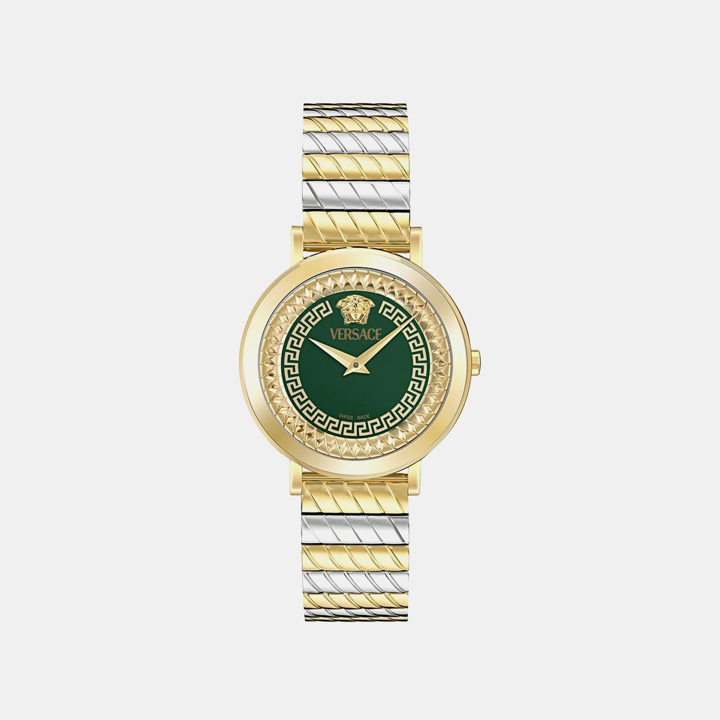 Versace Delphinus (Wc-0O) Women Quartz Green Dial Analog Stainless Steel Watch VE0O00225