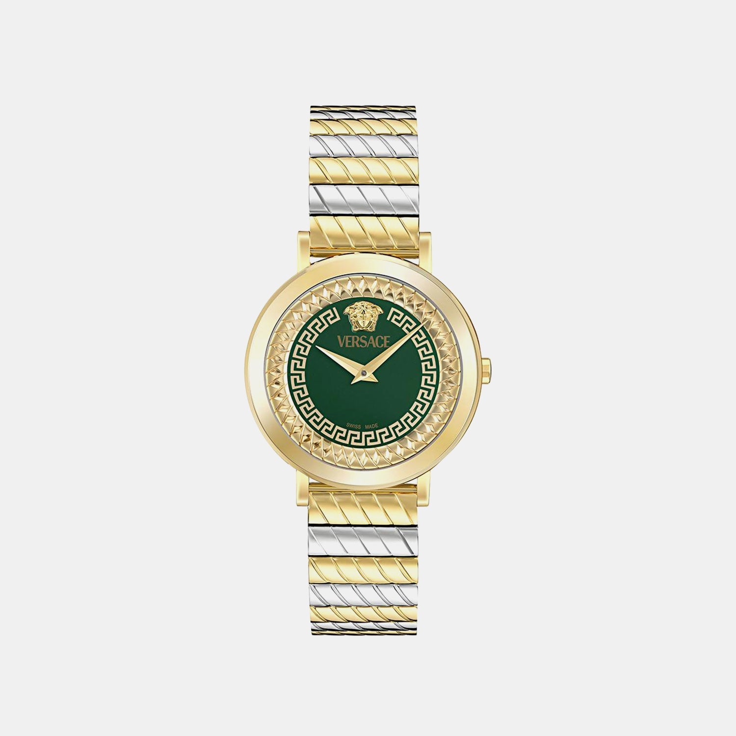 Versace Delphinus (Wc-0O) Women Quartz Green Dial Analog Stainless Steel Watch VE0O00225