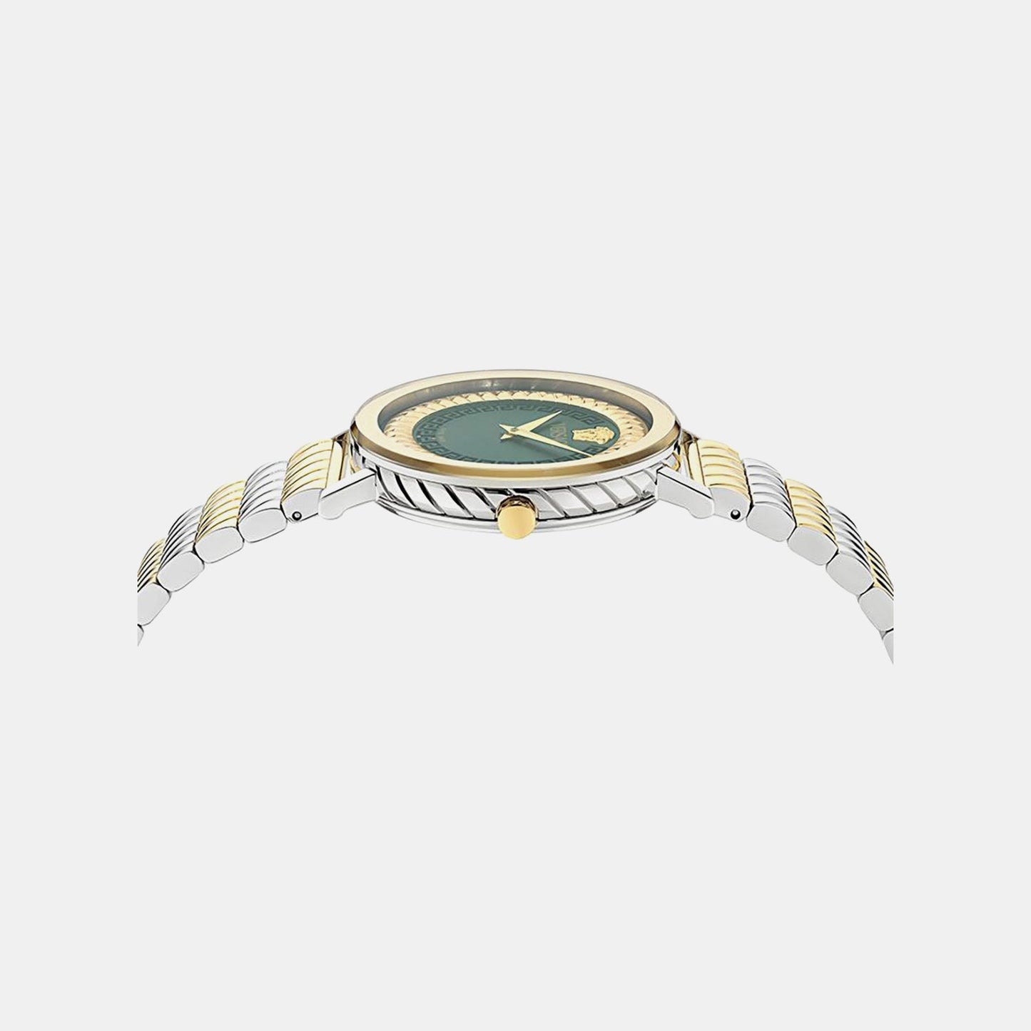 Versace Delphinus (Wc-0O) Women Quartz Green Dial Analog Stainless Steel Watch VE0O00225