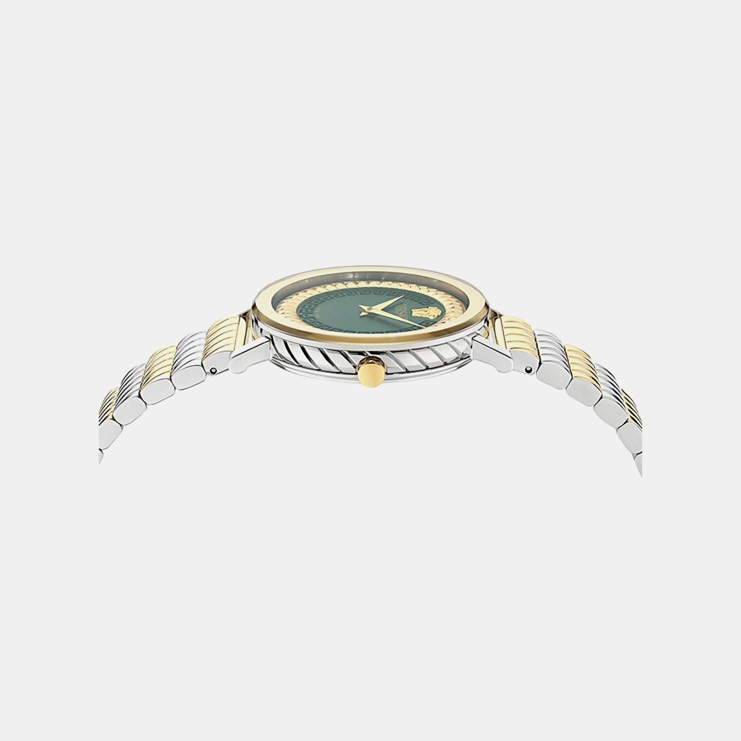 Versace Delphinus (Wc-0O) Women Quartz Green Dial Analog Stainless Steel Watch VE0O00225