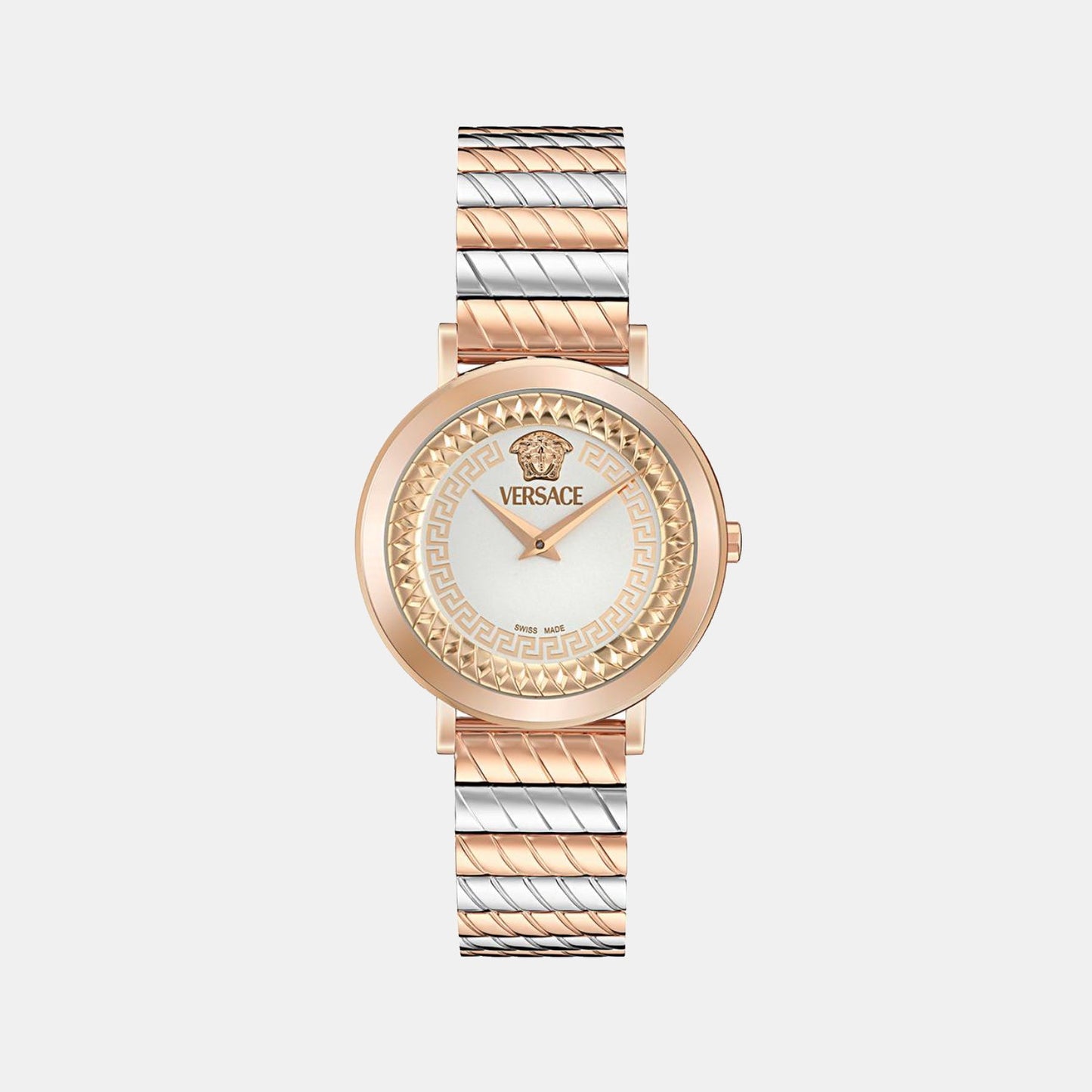 Versace Delphinus (Wc-0O) Women Quartz White Dial Analog Stainless Steel Watch VE0O00325