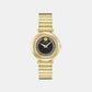 Delphinus Women Quartz Black Dial Analog Stainless Steel Watch VE0O00425