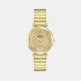 Versace Delphinus (Wc-0O) Women Quartz Gold Dial Analog Stainless Steel Watch VE0O00525