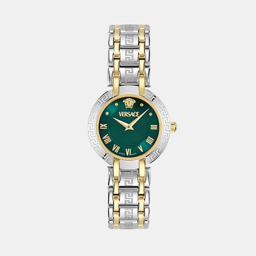 Versace Antlia (Wc-0P) Women Quartz Green Dial Analog Stainless Steel Watch VE0P00425