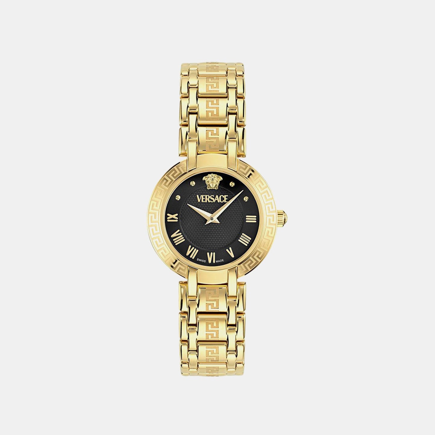 Versace Antlia (Wc-0P) Women Quartz Black Dial Analog Stainless Steel Watch VE0P00625