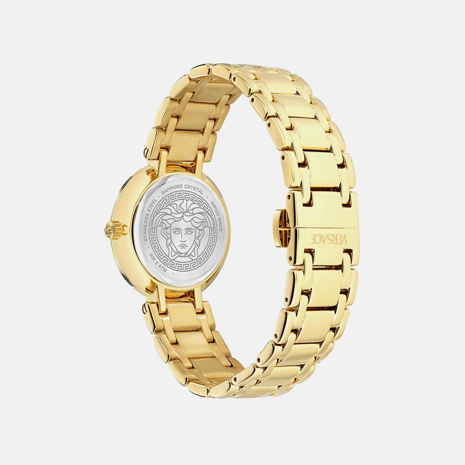 Versace Antlia (Wc-0P) Women Quartz Black Dial Analog Stainless Steel Watch VE0P00625