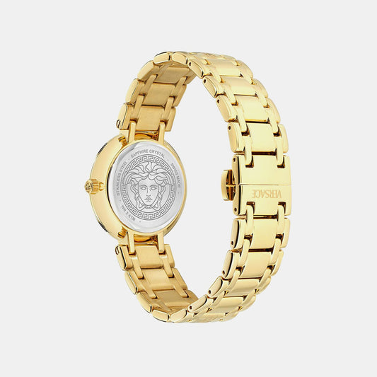 Versace Antlia (Wc-0P) Women Quartz Black Dial Analog Stainless Steel Watch VE0P00625