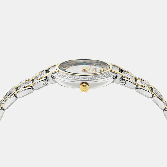 Antlia Women Quartz Silver Dial Analog Stainless Steel Watch VE0P00725
