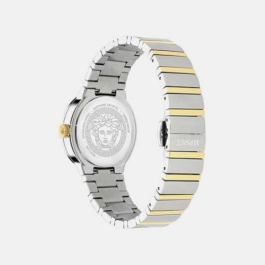 Greca Logo Pearl(Wc-0S) Women Quartz Mother Of Pearl Dial Analog Stainless Steel Watch VE0S00325