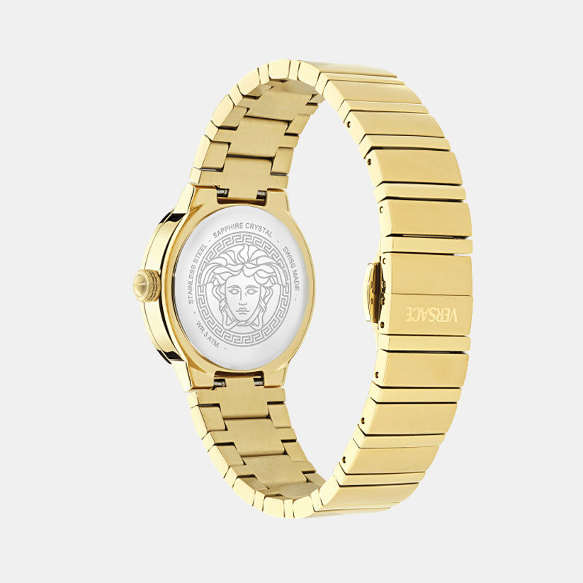 Greca Logo Pearl(Wc-0S) Women Quartz Mother Of Pearl Dial Analog Stainless Steel Watch VE0S00425