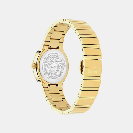Greca Logo Pearl(Wc-0S) Women Quartz Mother Of Pearl Dial Analog Stainless Steel Watch VE0S00525