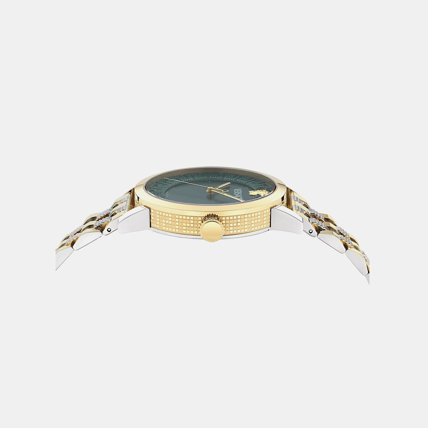 Versace Albireo (Wc-0T) Men Quartz Green Dial Analog Stainless Steel Watch VE0T00425