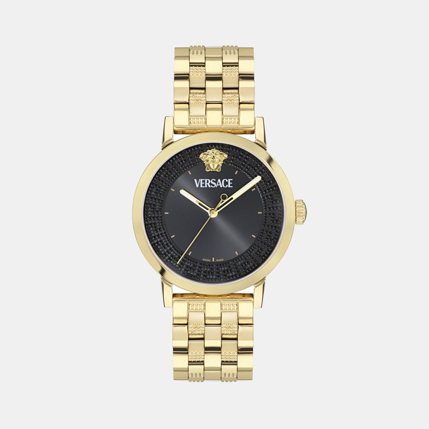 Men Quartz Black Dial Analog Stainless Steel Watch VE0T00525