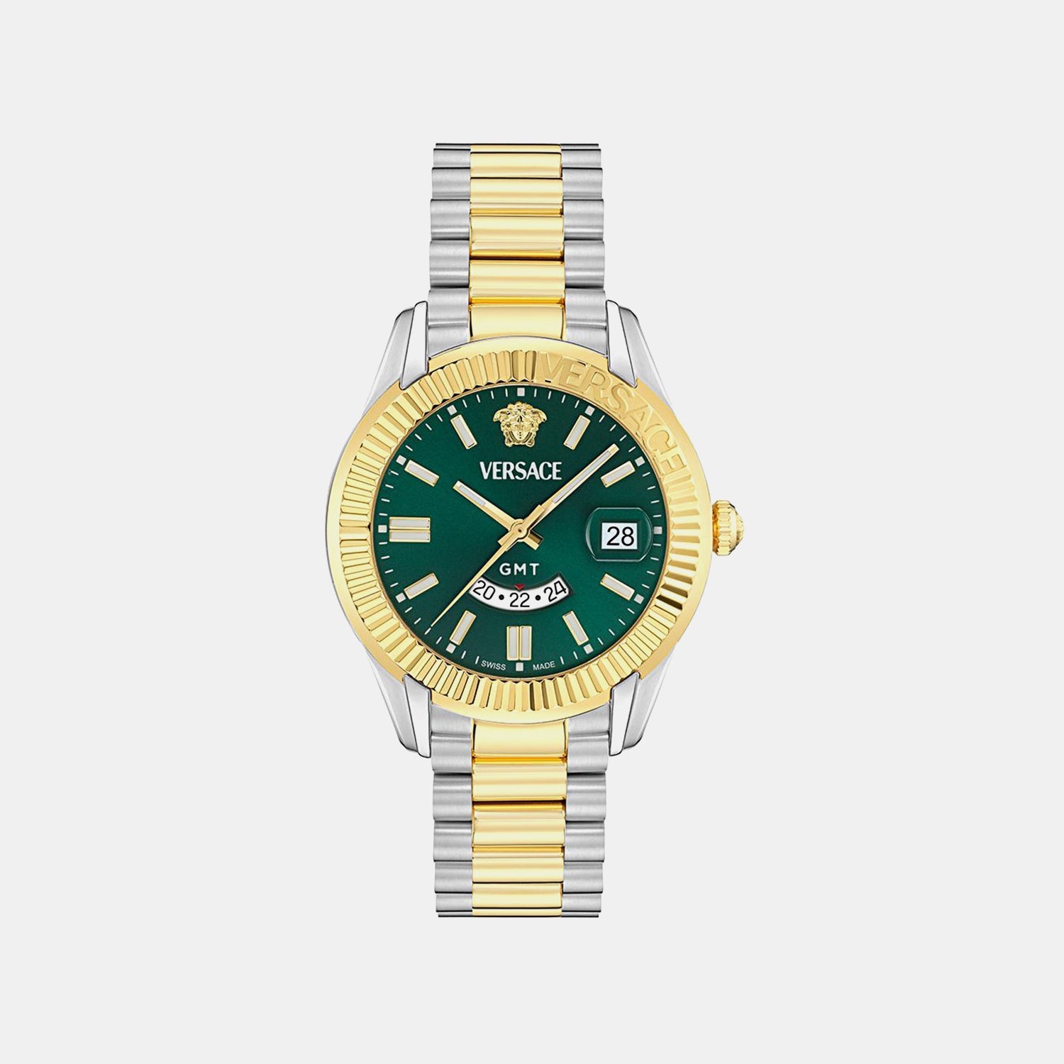 Apodis Men Quartz Green Dial Analog Stainless Steel Watch VE0U00225