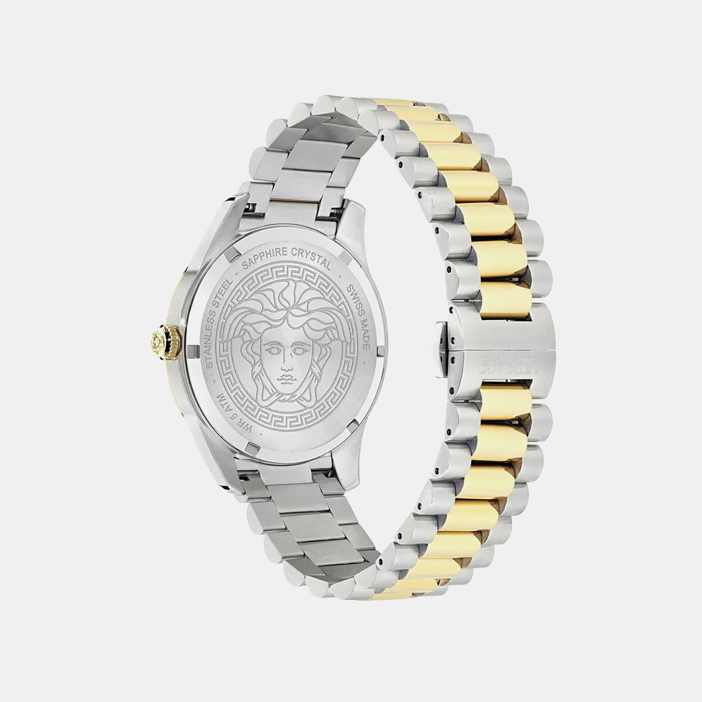 Versace Apodis (Wc-0U) Men Quartz White Dial Analog Stainless Steel Watch VE0U00325