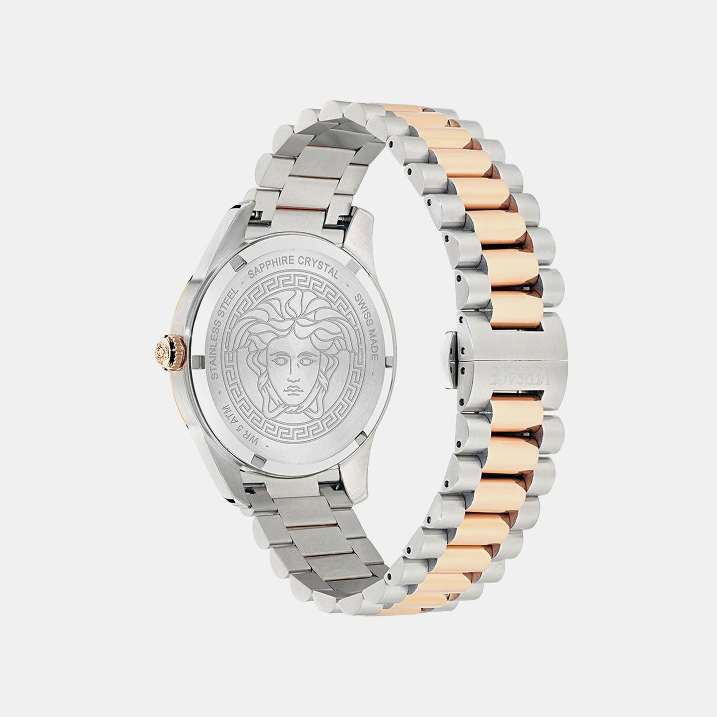 Versace Apodis (Wc-0U) Men Quartz White Dial Analog Stainless Steel Watch VE0U00425